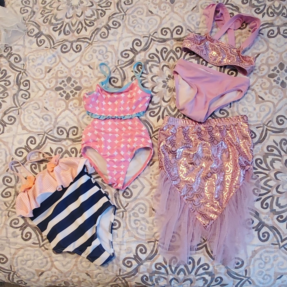 6 for $25  little girl swim suits